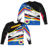 Atari Asteroids Arcade (Front/Back Print) Men's Regular Fit Polyester Long-Sleeve T-Shirt