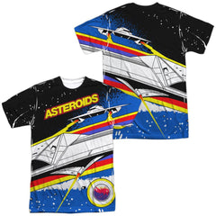 Atari Asteroids Arcade (Front/Back Print) Men's Regular Fit Polyester Short-Sleeve T-Shirt