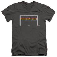 Atari Breakout 2600 Men's 30/1 Cotton Slim V-Neck T-Shirt
