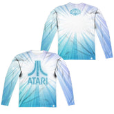 Atari Burst Logo (Front/Back Print) Men's Regular Fit Polyester Long-Sleeve T-Shirt