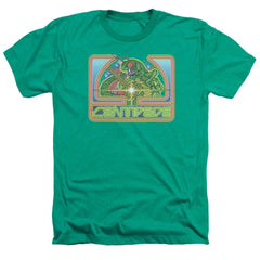 Atari Centipede Green Men's 30/1 Heather 60 40 Poly Short-Sleeve T-Shirt