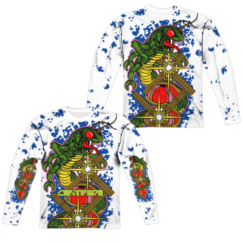 Atari Insect Attack (Front/Back Print) Men's Regular Fit Polyester Long-Sleeve T-Shirt