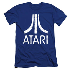 Atari Rough Logo Men's Ultra-Soft 30/1 Cotton Slim Short-Sleeve T-Shirt
