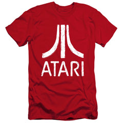 Atari Rough Logo Men's Ultra-Soft 30/1 Cotton Slim Short-Sleeve T-Shirt