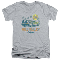 Back To The Future 85 Men's 30/1 Cotton Slim V-Neck T-Shirt
