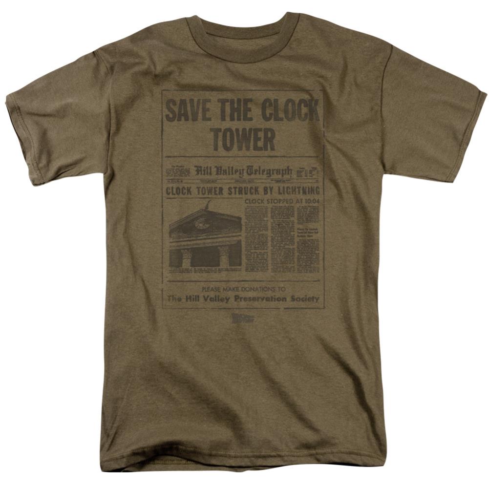 Back To The Future Clock Tower Men's 18/1 Cotton Short-Sleeve T-Shirt