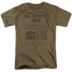Back To The Future Clock Tower Men's 18/1 Cotton Short-Sleeve T-Shirt
