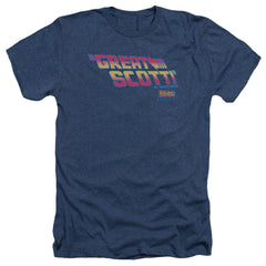 Back To The Future Great Scott Men's 30/1 Heather 60 40 Poly Short-Sleeve T-Shirt