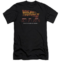 Back To The Future II Future Is Here Men's Ultra-Soft 30/1 Cotton Slim Short-Sleeve T-Shirt