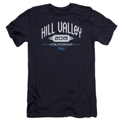 Back To The Future II Hill Valley 2015 Men's Ultra-Soft 30/1 Cotton Slim Short-Sleeve T-Shirt
