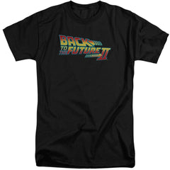 Back To The Future II Logo Men's 18/1 Tall Cotton Short-Sleeve T-Shirt