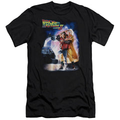 Back To The Future II Poster Men's Ultra-Soft 30/1 Cotton Slim Short-Sleeve T-Shirt