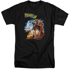 Back To The Future III Poster Men's 18/1 Tall Cotton Short-Sleeve T-Shirt