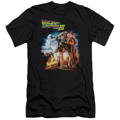 Back To The Future III Poster Men's Ultra-Soft 30/1 Cotton Slim Short-Sleeve T-Shirt