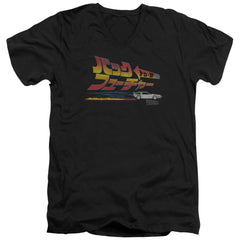 Back To The Future Japanese Delorean Men's 30/1 Cotton Slim V-Neck T-Shirt