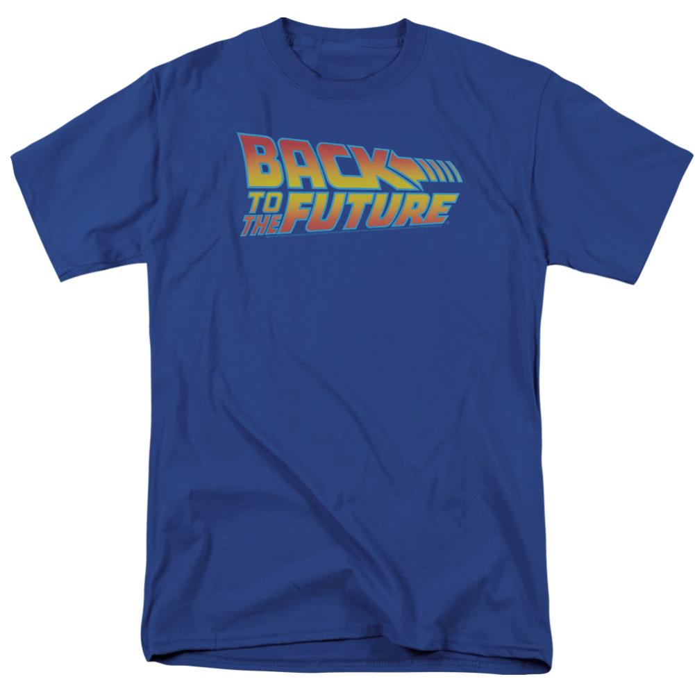 Back To The Future Logo Men's 18/1 Cotton Short-Sleeve T-Shirt