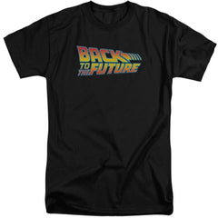 Back To The Future Logo Men's 18/1 Tall Cotton Short-Sleeve T-Shirt