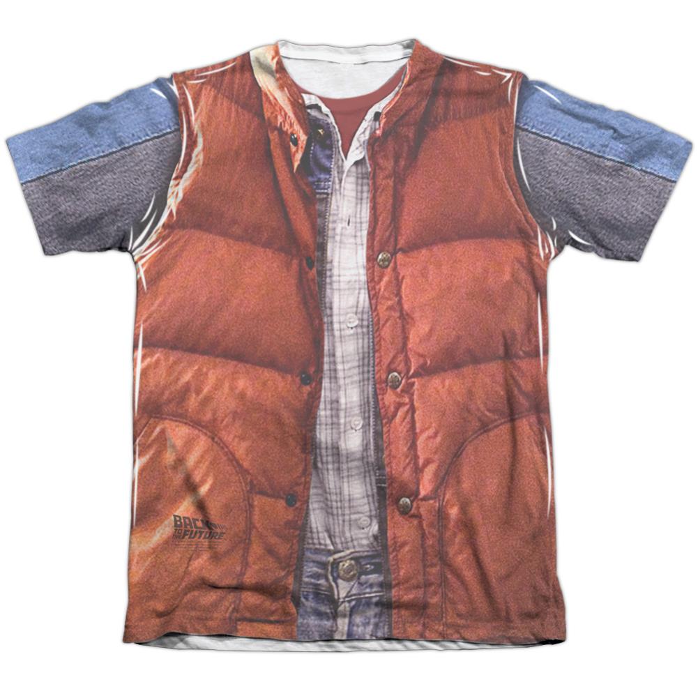 Back To The Future McFly Vest Men's Regular Fit Poly Cotton Short-Sleeve T-Shirt
