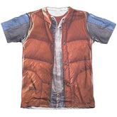 Back To The Future McFly Vest Men's Regular Fit Poly Cotton Short-Sleeve T-Shirt