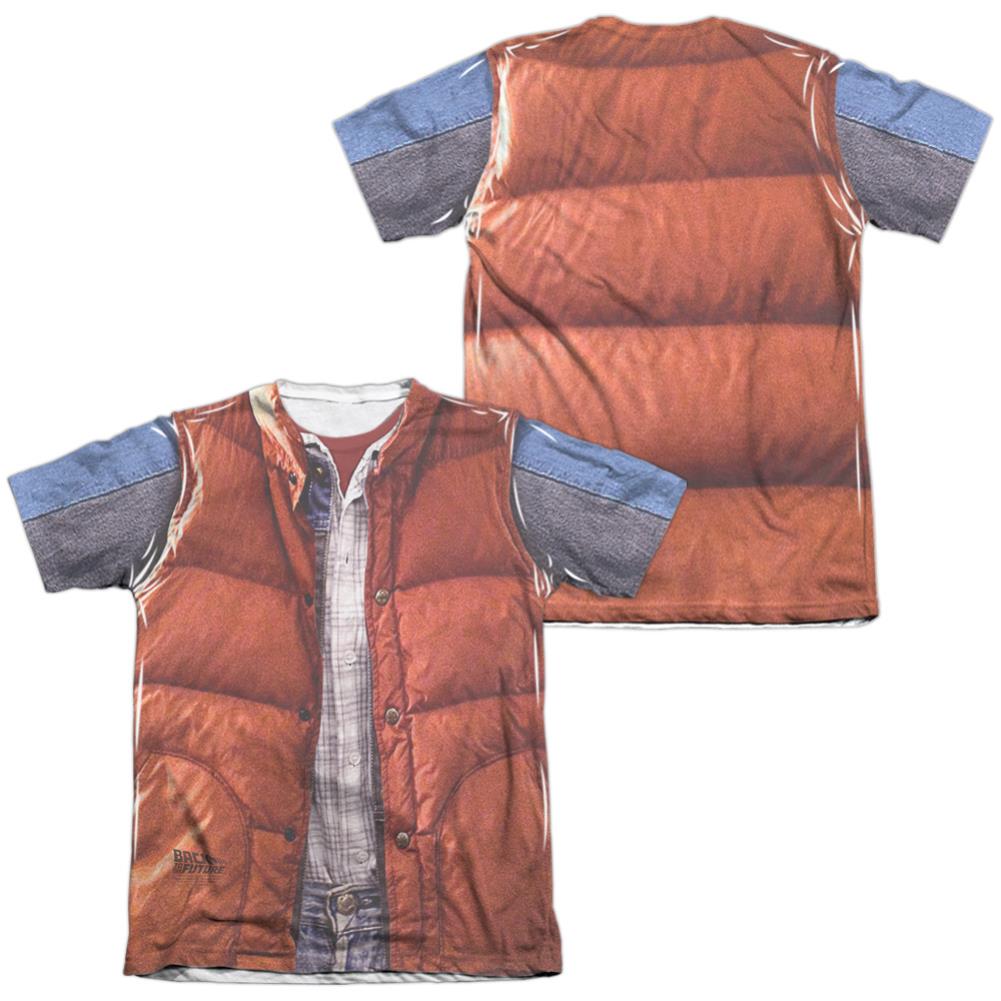 Back To The Future McFly Vest Men's Regular Fit Poly Cotton Short-Sleeve T-Shirt