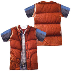 Back To The Future McFly Vest Men's Regular Fit Polyester Short-Sleeve T-Shirt