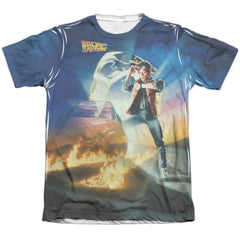 Back To The Future Movie Poster Men's Regular Fit Poly Cotton Short-Sleeve T-Shirt