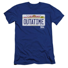 Back To The Future Outatime Plate Men's Ultra-Soft 30/1 Cotton Slim Short-Sleeve T-Shirt