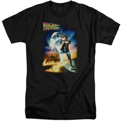 Back To The Future Poster Men's 18/1 Tall Cotton Short-Sleeve T-Shirt