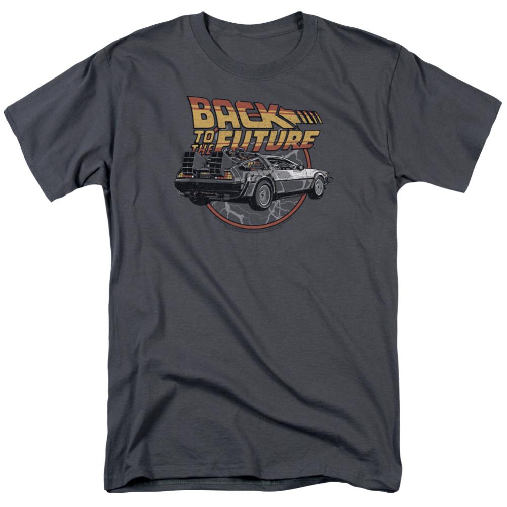 Back To The Future Time Machine Men's 18/1 Cotton Short-Sleeve T-Shirt