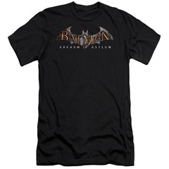 Batman Arkham Asylum Arkham Asylum Logo Men's Ultra-Soft 30/1 Cotton Slim Short-Sleeve T-Shirt