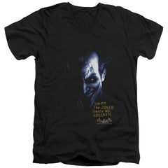 Batman Arkham Asylum Arkham Joker Men's 30/1 Cotton Slim V-Neck T-Shirt