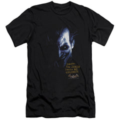 Batman Arkham Asylum Arkham Joker Men's Ultra-Soft 30/1 Cotton Slim Short-Sleeve T-Shirt