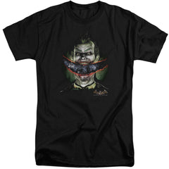 Batman Arkham Asylum Crazy Lips Men's 18/1 Tall Cotton Short-Sleeve T-Shirt