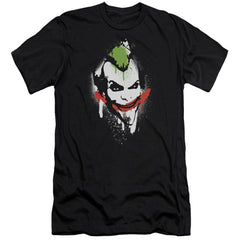 Batman Arkham City Spraypaint Smile Men's Ultra-Soft 30/1 Cotton Slim Short-Sleeve T-Shirt