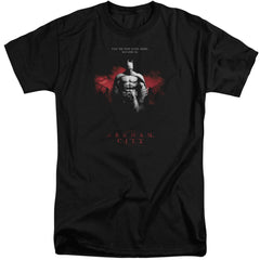 Batman Arkham City Standing Strong Men's 18/1 Tall Cotton Short-Sleeve T-Shirt