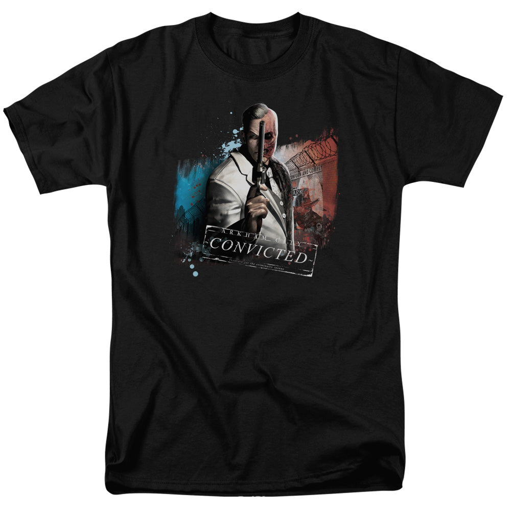 Batman Arkham City Two Face Men's 18/1 Cotton Short-Sleeve T-Shirt