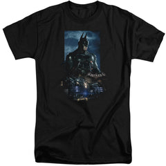 Batman Arkham Knight Batmobile Men's 18/1 Tall Cotton Short-Sleeve T-Shirt