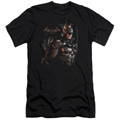 Batman Arkham Knight Dark Knight Men's Ultra-Soft 30/1 Cotton Slim Short-Sleeve T-Shirt
