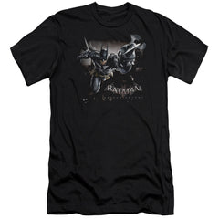Batman Arkham Knight Grapple Men's Ultra-Soft 30/1 Cotton Slim Short-Sleeve T-Shirt