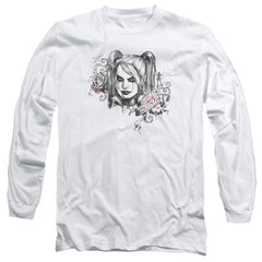 Batman Arkham Knight Sketchy Girl Men's 18/1 Cotton Long-Sleeve T-Shirt