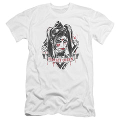 Batman Arkham Knight Sugar Quinn Men's Ultra-Soft 30/1 Cotton Slim Short-Sleeve T-Shirt