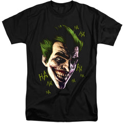 Batman Arkham Origins Joker Grim Men's 18/1 Tall Cotton Short-Sleeve T-Shirt