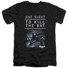 Batman Arkham Origins One Night Men's 30/1 Cotton Slim V-Neck T-Shirt