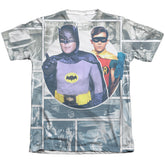 Batman Classic TV Series 60S Panels Men's Regular Fit Poly Cotton Short-Sleeve T-Shirt