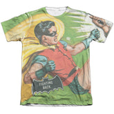 Batman Classic TV Series Fighting Back Men's Regular Fit Poly Cotton Short-Sleeve T-Shirt