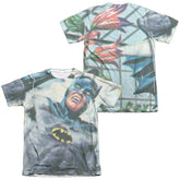 Batman Classic TV Series Foliage (Front/Back Print) Men's Regular Fit Poly Cotton Short-Sleeve T-Shirt