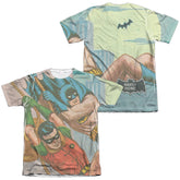 Batman Classic TV Series Nightly Patrol (Front/Back Print) Men's Regular Fit Poly Cotton Short-Sleeve T-Shirt