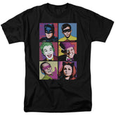 Batman Classic TV Series Pop Cast Men's 18/1 Cotton Short-Sleeve T-Shirt