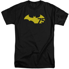 Batman Comics 75 Logo 2 Men's 18/1 Tall Cotton Short-Sleeve T-Shirt