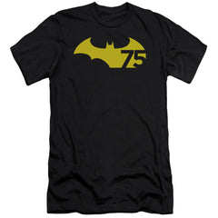 Batman Comics 75 Logo 2 Men's Ultra-Soft 30/1 Cotton Slim Short-Sleeve T-Shirt